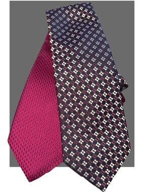 Two Patterned Silk Ties Classic Professional Style